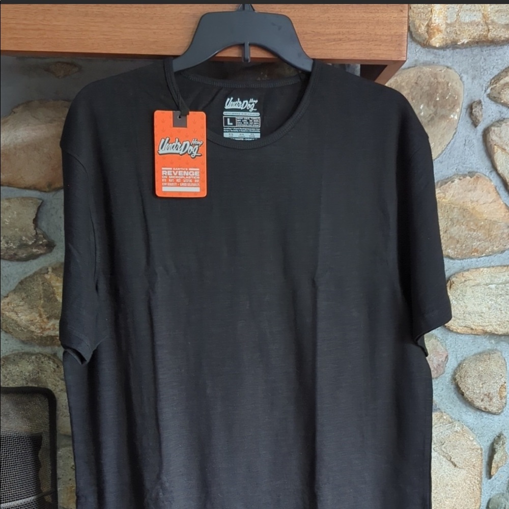 Undr Dog Black Hemp Tee NWT
